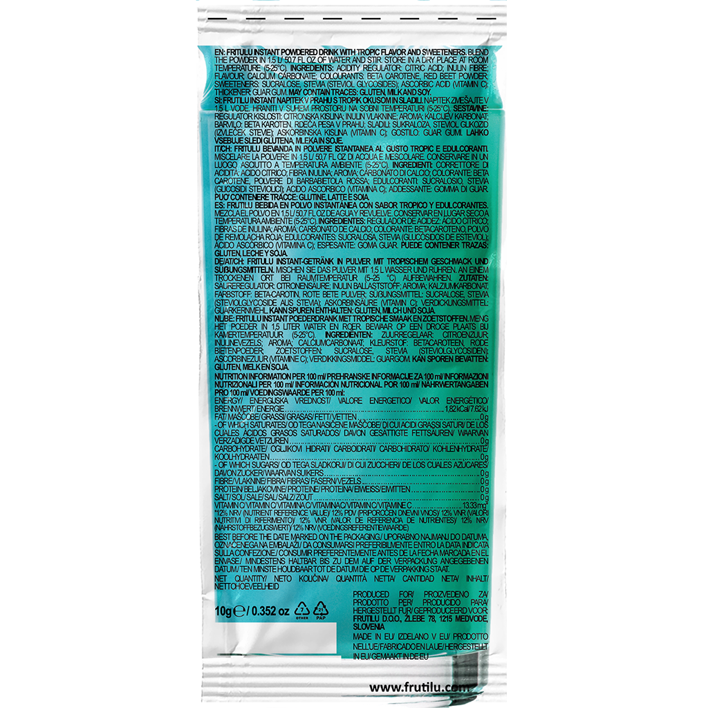Frutilu becukris gėrimas tropinių vaisių skonio - FEN sport nutrition
