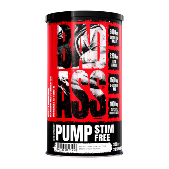 BAD ASS Pump Stim-vaba 350 g (enne treeningut ilma kofeiinita)