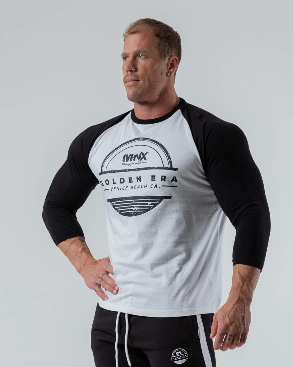 MNX Raglan Top Golden Era White - FEN sport nutrition