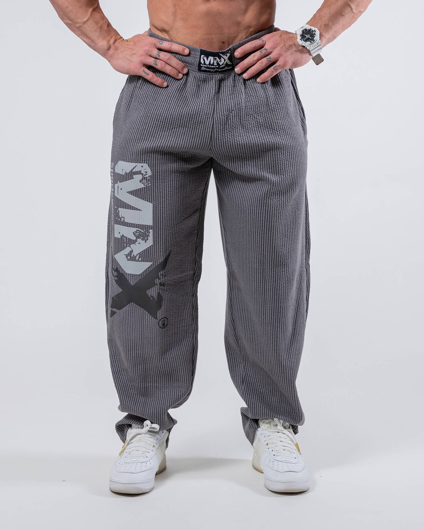 MNX Ribbed pants Hammer, Gray - FEN sport nutrition
