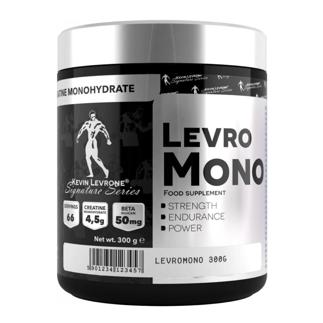 Kevin Levrone Signature LEVRONE LEVRO MONO kreatino milteliai, 300 g, sporto papildas su kreatinu, sporto ir fitneso treniruotėms