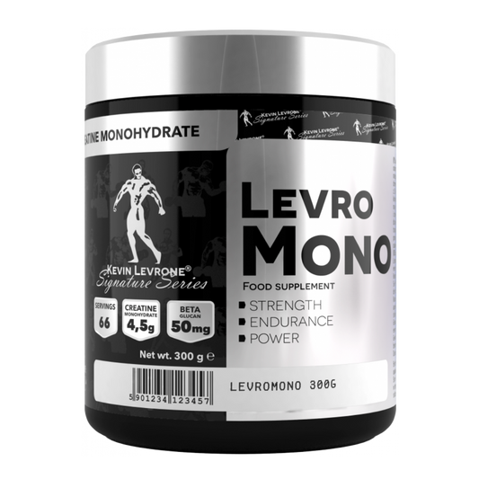 Kevin Levrone Signature LEVRONE LEVRO MONO kreatino milteliai, 300 g, sporto papildas su kreatinu, sporto ir fitneso treniruotėms