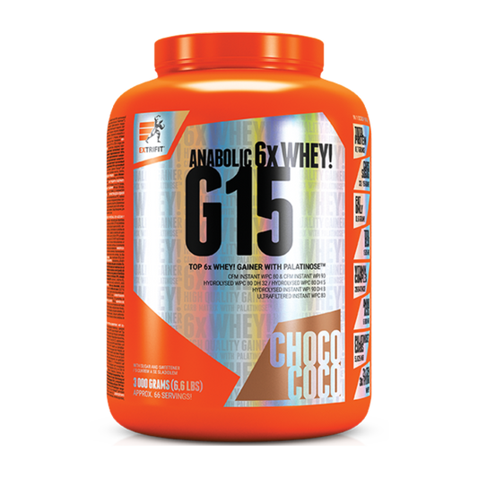 Extrifit G 15 ANABOLIC GAINER 3000 g. Kokteilis raumenų masės auginimui