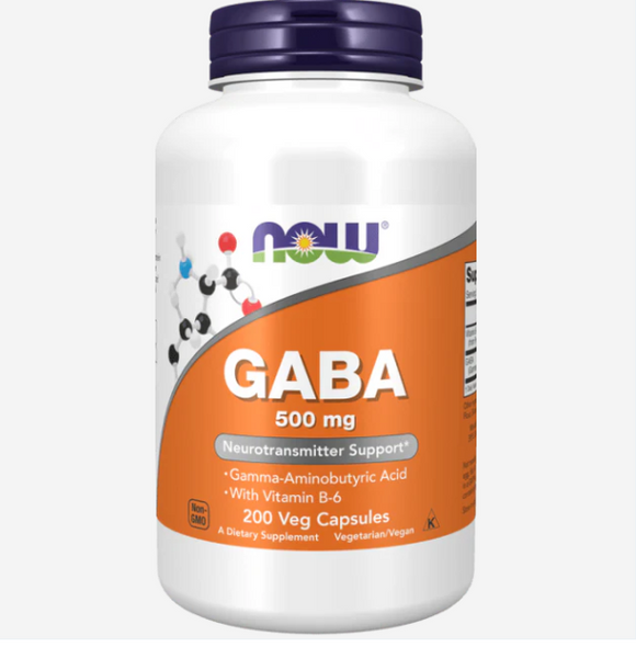 Nüüd GABA 500mg B6 - 200 KAPS -iga (Vegan Kaps.)